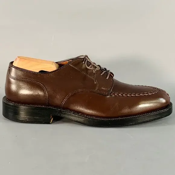 Size 6.5 Norwegian HS Blucher Brown Calfskin Leather Split Toe Lace-Up Shoes